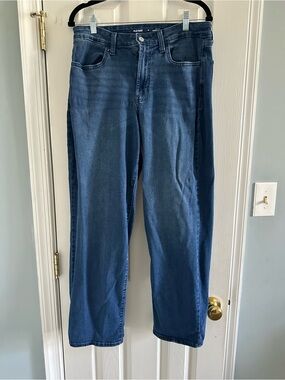Old Navy Women's Dark Blue Straight-Leg Jeans